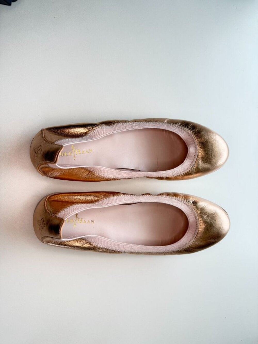 Cole Haan Ballet Rose Gold Metallic Ballet Flats's Women 7.5B - Picture 3 of 8